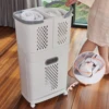 Laundry Basket Organizer with 3 Detachable Hampers, Wall-Mountable Storage Bins, Stylish Grey-White Design 2