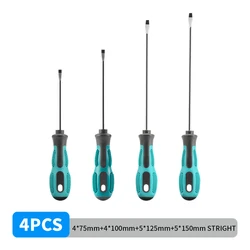 Multipurpose Insulated Screwdriver Set - 4 Piece Security Repair Tool Kit (STRIGHT SET)