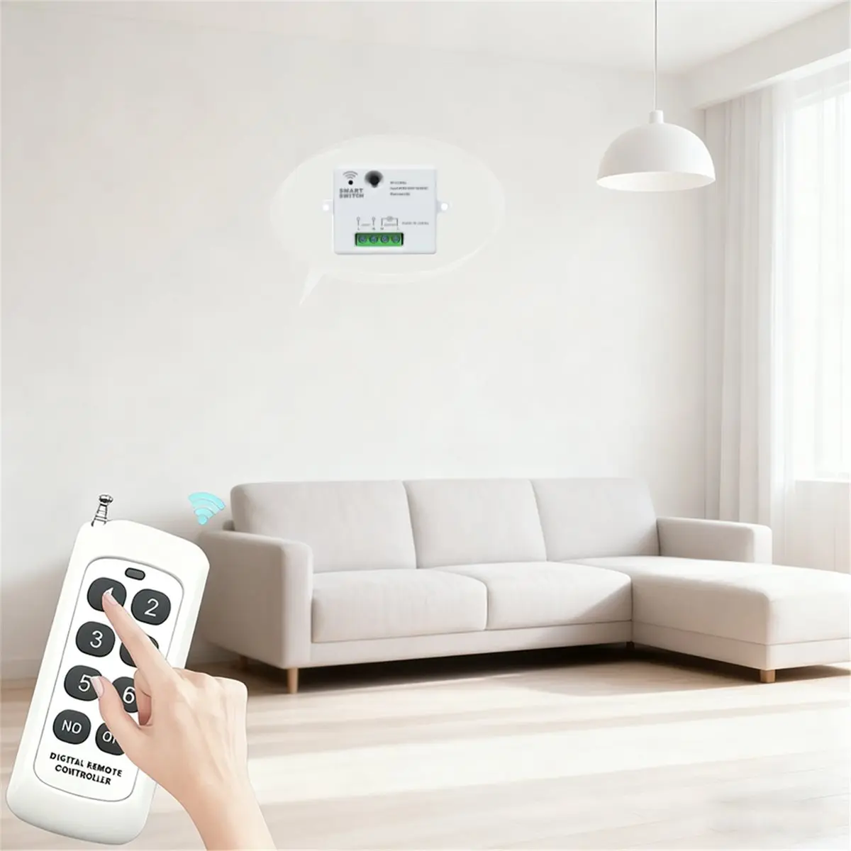 (ABGQ) 무선 원격 제어 스위치, 433MHz 220V AC 전원 공급 장치, 433MHz 수신 모듈, 학습형 리모컨용