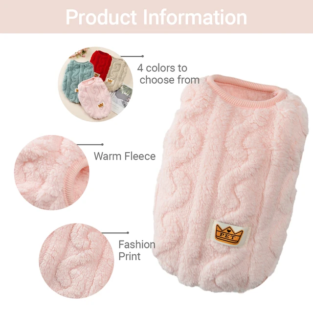 Cute Warm Cat Clothes Autumn Winter Fleece Sweater For Small Cats Dog Apparel Kitten Puppy Pullover Pet Sphynx Christmas Costume 4