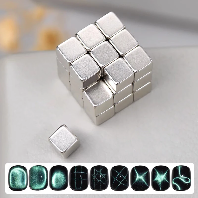 PUENTE Magic Cube Magnet for 3D Cat Eye Design Unscented Manicure Magnet Stick Can Change To Various Shape Nail Art Tools