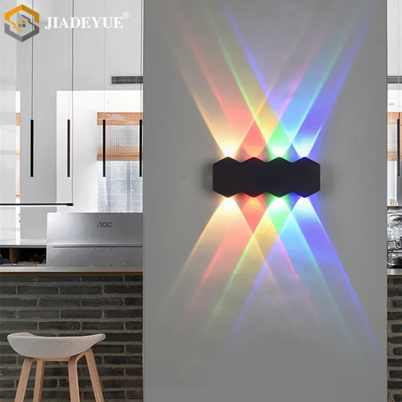 Outdoor indoor led wall light balcony aisle hotel bedside wall decorative light color light