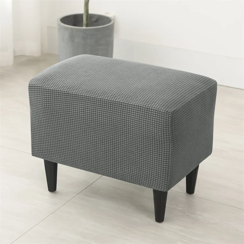 Polar Fleece Wing Chair Slipcover Set with Non-Slip Cushion and Ottoman Cover