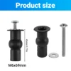 Toilet Seat TOP FIX Seat Hinge Hole Fixings Well Nut Screw Rubber Back to Wall Pair 1