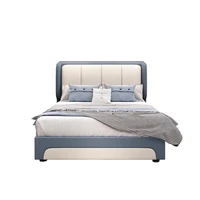 Lit de chambre rembourré pour enfants, mignon et esthétique, lit simple, tables de nuit, cadre français, accessoires pour la maison 6
