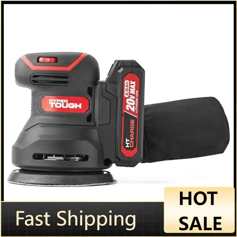 

Hyper Tough 20V 2.0Ah Battery Powered 5-inch Cordless Random Sander, 6604.3