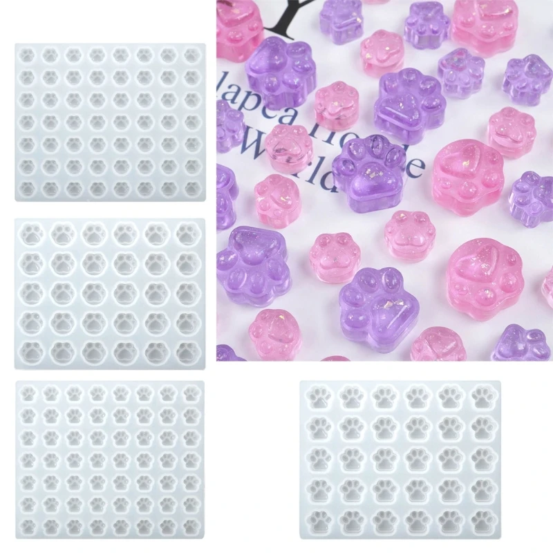 

Cat Claw Wax Pellet Epoxy Molds Animal Paw Casting Silicone Molds for Candy Cake