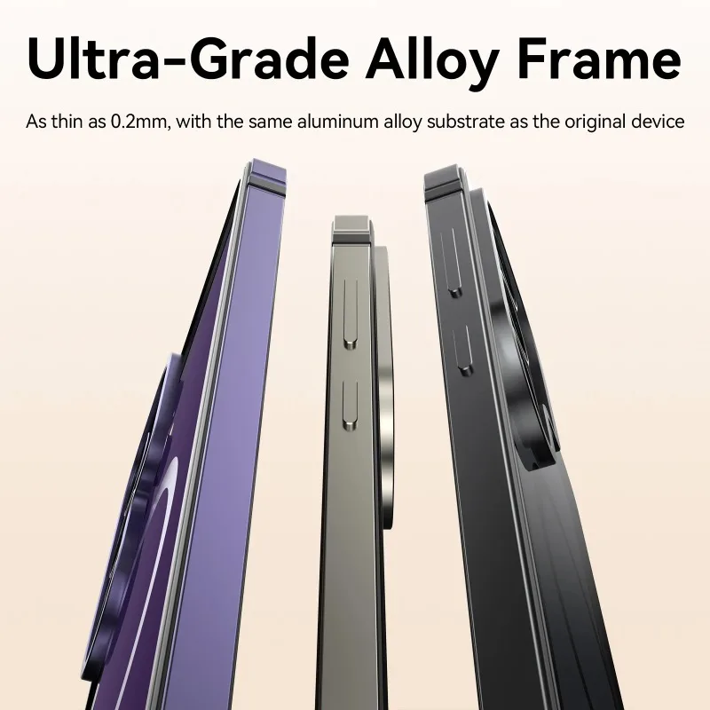 Luxury Aluminum Alloy Frame Translucent Magnetic Phone Case - Wireless Charging & Strong Drop Protection