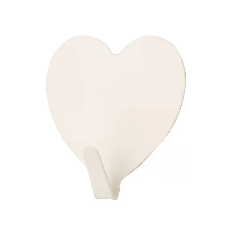 Chic Pink Heart Wall Hooks - Decorative Metal Key Holders