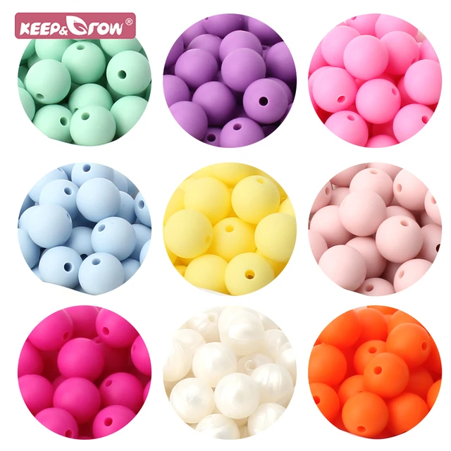 15mm Beige Silicone Beads – USA Silicone Bead Supply Princess Bead Supply