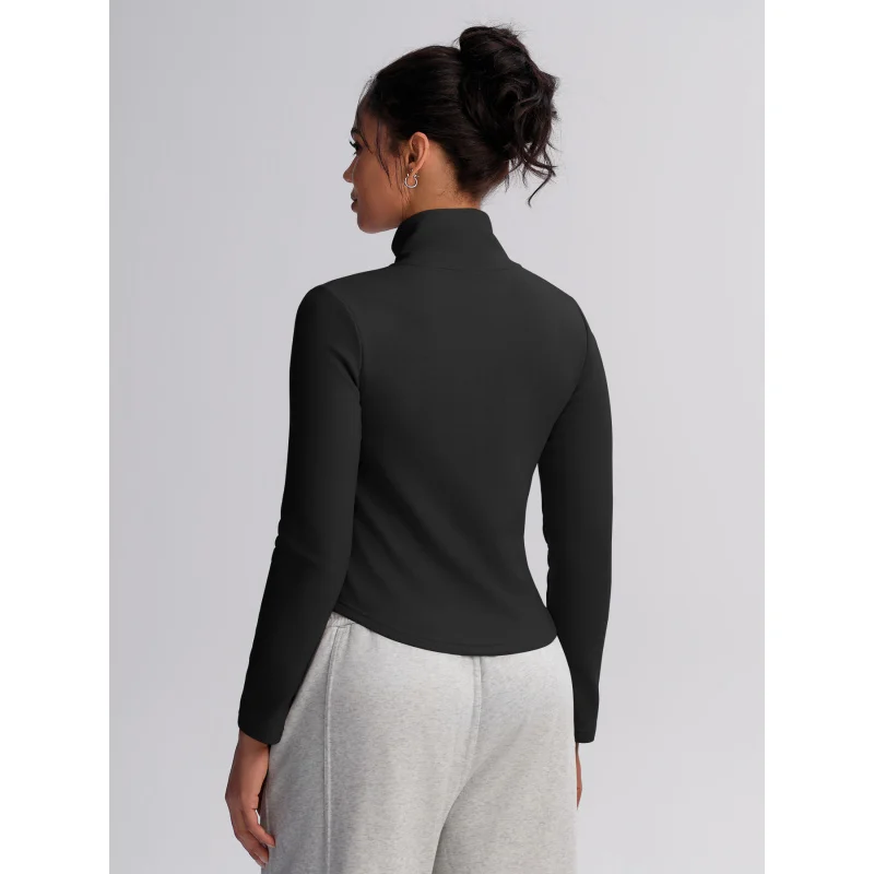 LEOSOXS 요가 여성복 지퍼 스탠드 칼라 플리스 안감 가디건 캐주얼 스포츠 짐 러닝 운동 피트니스 긴팔 따뜻한 상의