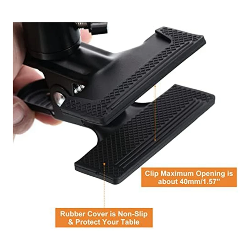Embroidery Hoop Clip, 360&deg; Swivel Adjustable Table Clip, Crossstitch Clip Opening Up To 4.03 Cm, For Needle Sewing