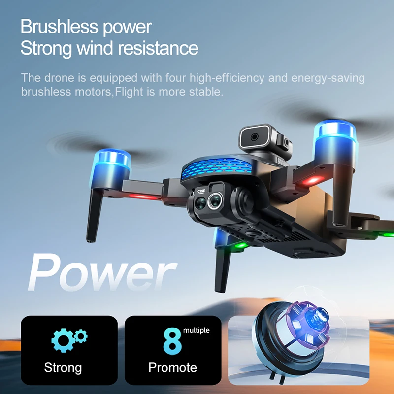 Pack complet du drone M6 8K avec double caméra, télécommande et accessoires