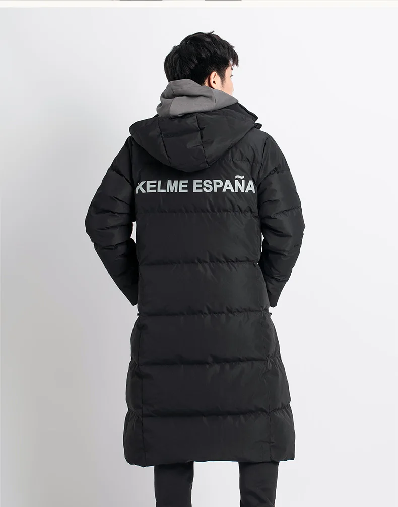 KELME Winter Sports Outdoor Fashion Down Jacket Men's And Women's Mid-Length Thickened Warm Coat 9247YR1025