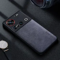 Custodia per telefono in pelle di lusso premium - Cover solida in stile business retrò