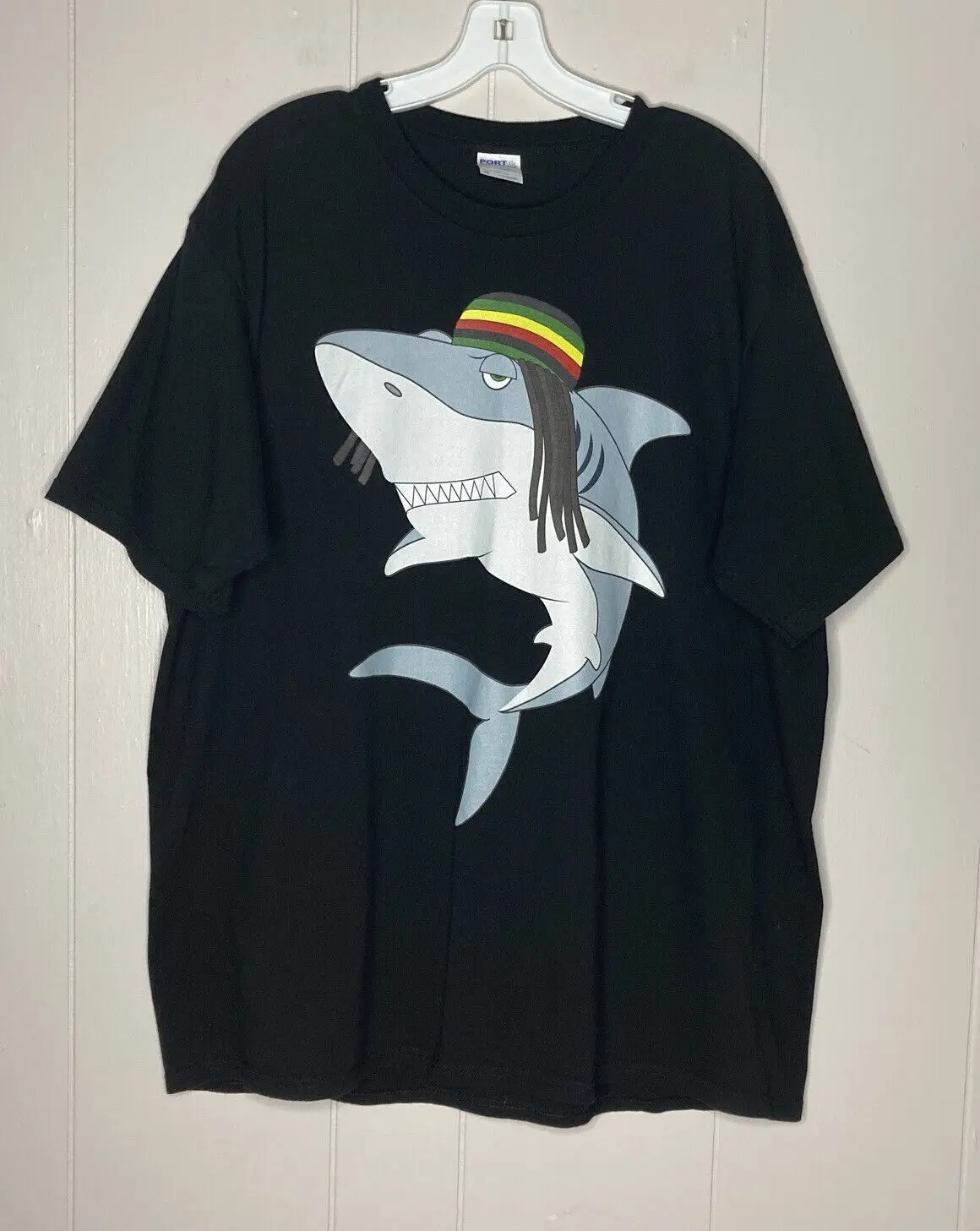 Reggae Shark Giamaicano Rasta Boys T-Shirt Xl Black Z