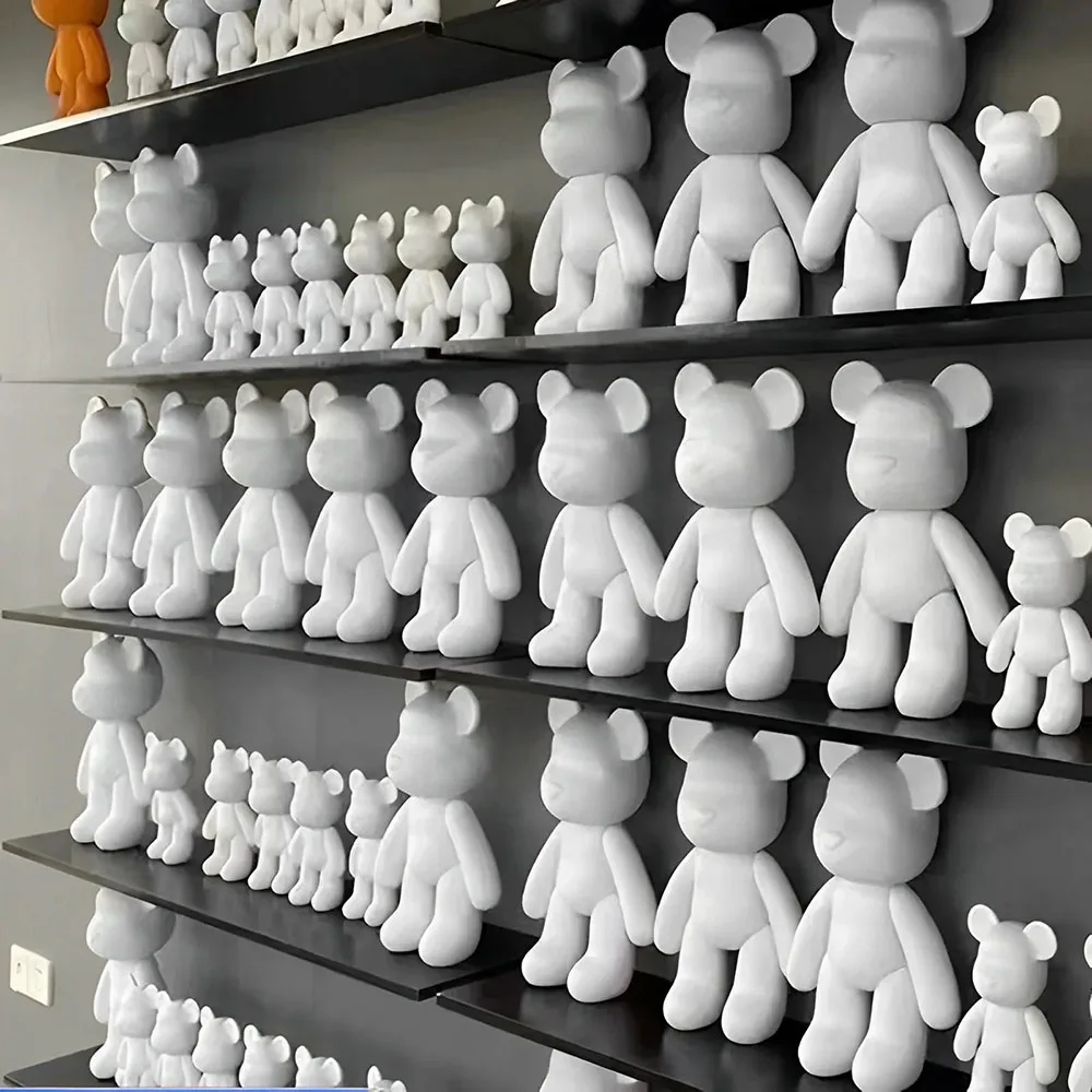 3 크기 DIY 유체 곰 조각 수제 곰 인형 장식품 폭력적인 곰 낙서 그림 부모 자식 장난감 선물 홈 인테리어