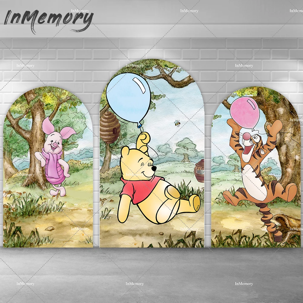 DisneyWinniethePoohBabyShowerArchedChiaraBackdropCoverCartoon