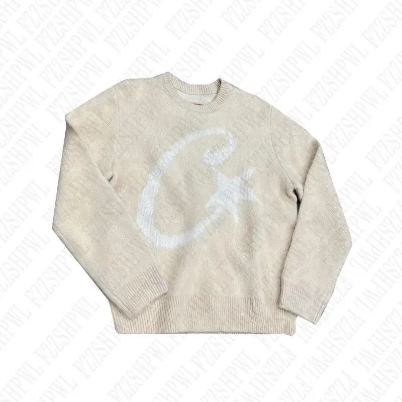 High street Hiphop Y2k Knitted sweater Harajuku Graphic Print Punk Pullover Grunge Rock Goth Oversized Casual Chic Knitt Top EMO Turtleneck Sweater Basic Sweater Jacquard Sweater