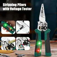 Pince à dénuder les fils avec affichage numérique, testeur de tension multifonctionnel, pince d'électricien pour couper/découper/peler/sertir les câbles 4