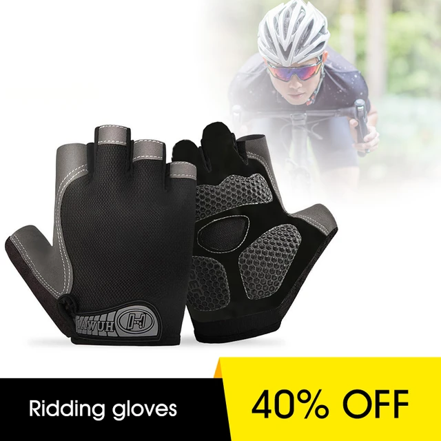 Guantes de ciclismo MTB de medio dedo, antideslizantes, antisudor,  transpirables, antigolpes, para hombre y mujer - AliExpress