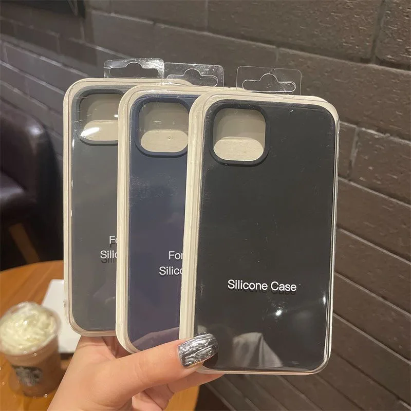 Deluxe liquid silicone case For iPhone 15 14 13 12 11 Pro Max 15 Pro 14 16 Plus New drop proof phone cover With box