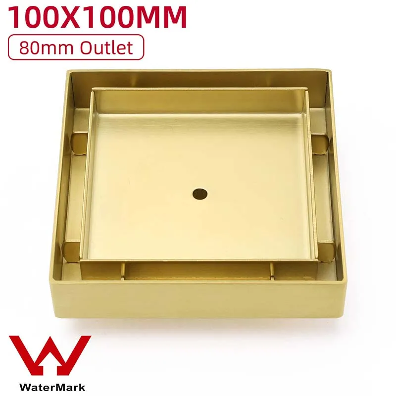 

Сливная решетка для душа KYLINS, 100 мм, вставка в плитку, слив пола, 80 мм, вставка из нержавеющей стали