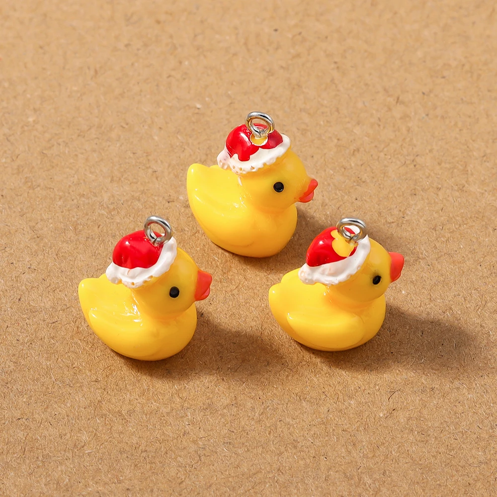 Set of 5 Adorable 3D Duck Charms