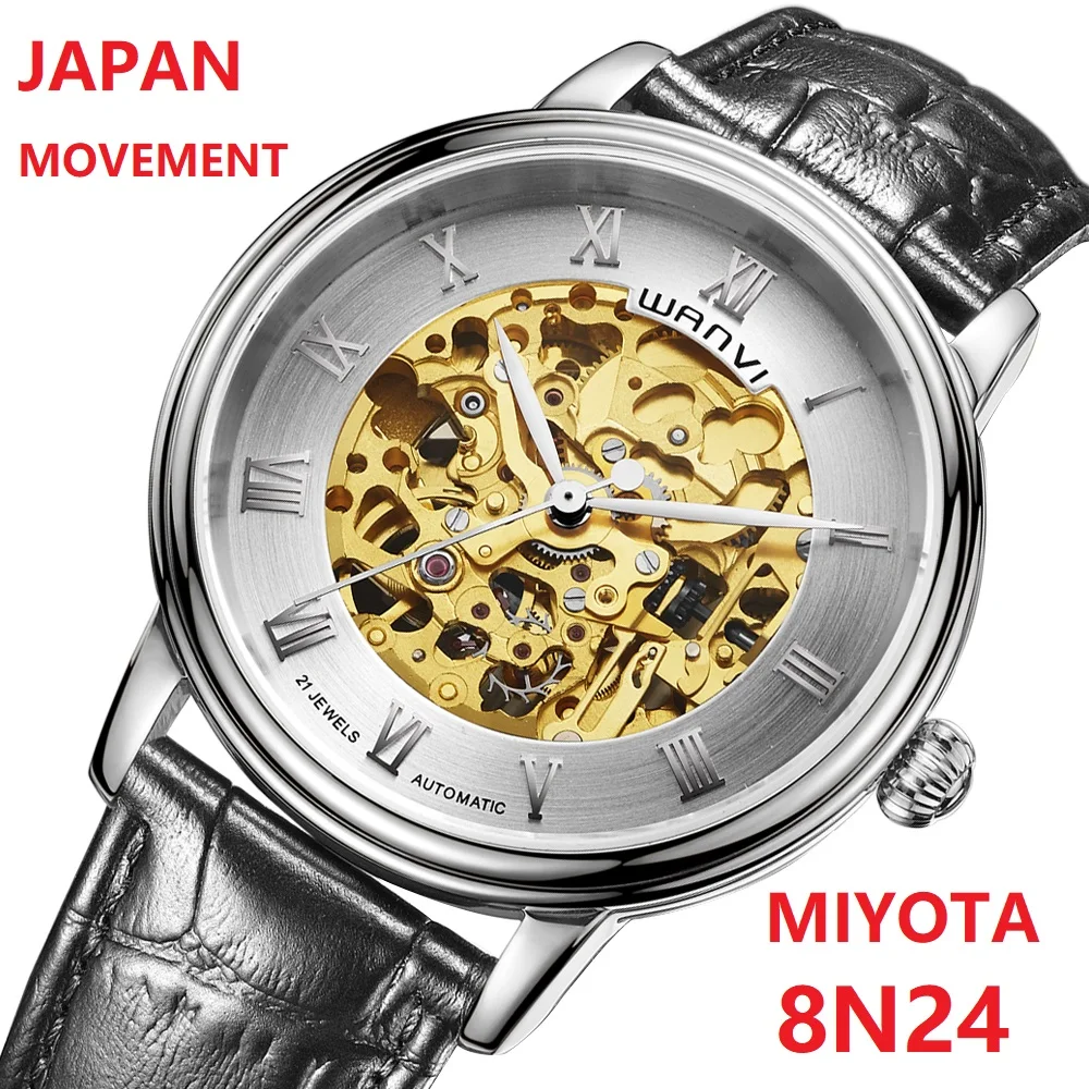 Cadisen Men's Mechanic Watch Miyota 8n24 82s0 Movement