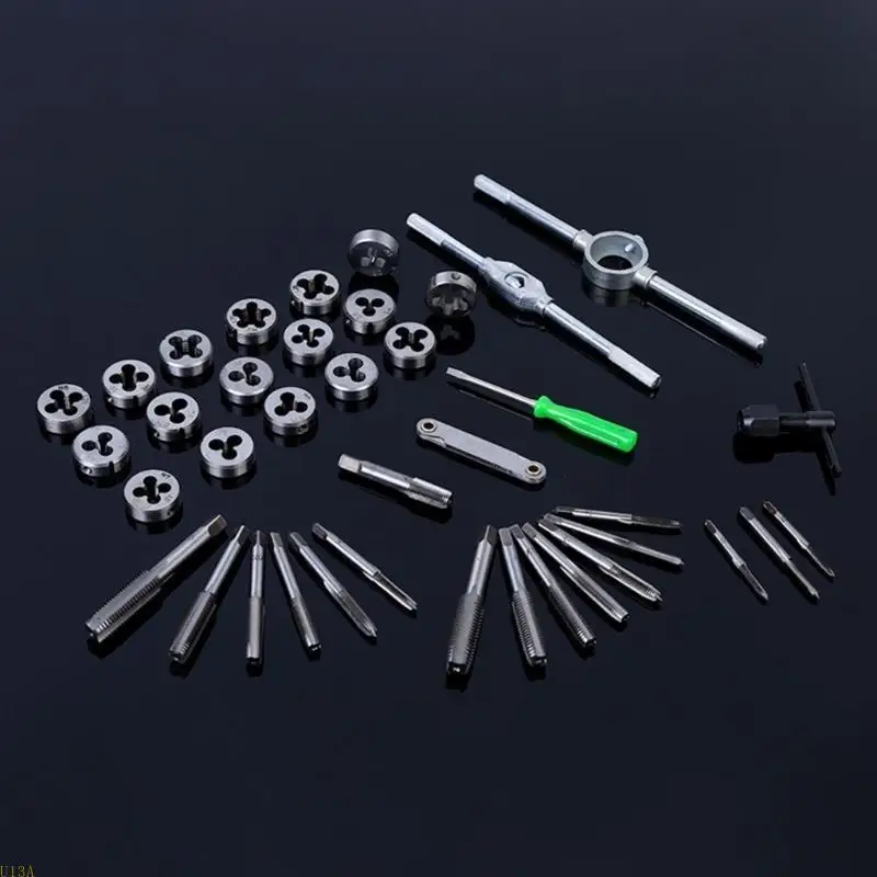 U13A 40pc umfassender Tap- und Stempel -Set Vielseitiger Threading -Werkzeugsatz, der für verschiedene Gewindegröße und -typen – Detail 9