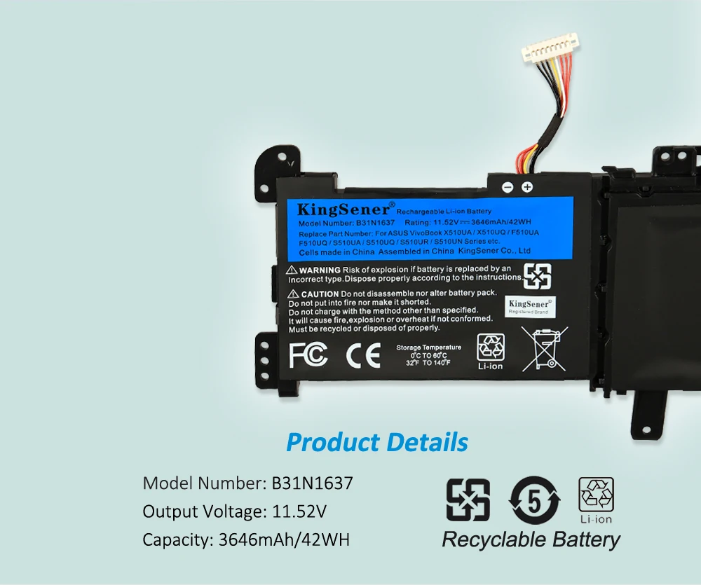 Bateria asus vivobook x510