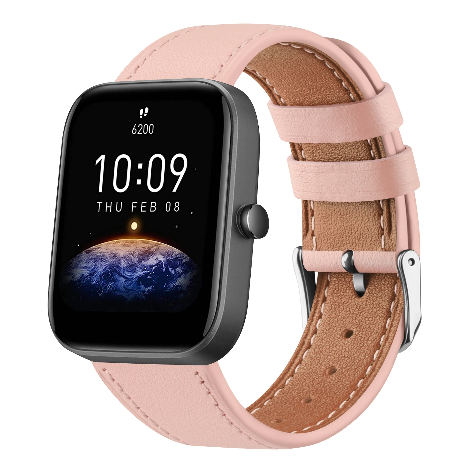 Elegant Leather Smartwatch Strap - Premium Multi-Model Fit Bracelet