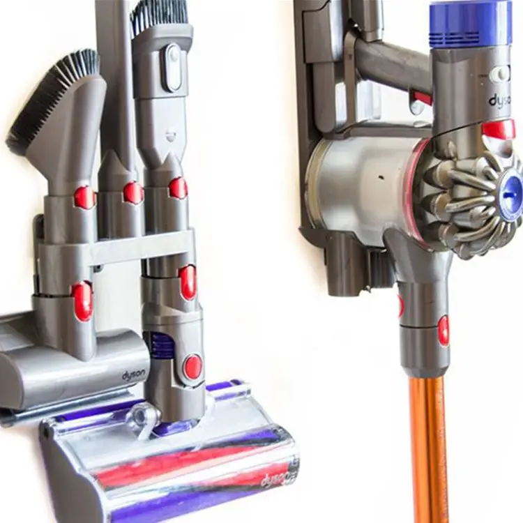 Universal Vacuum Cleaner Docking Station and Storage Rack with Nozzle Bracket and Spare Parts Organizer