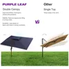 10' X 13'Double Top Deluxe Wood Pattern Rectangle Patio Umbrella Offset Hanging Umbrella Outdoor Market Umbrellas Garden 6