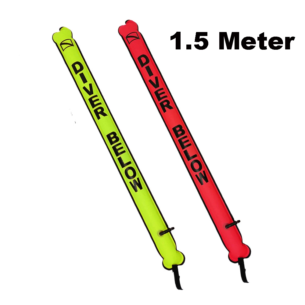 1,1 M-1,8 M Geschlossen-Ende Scuba Tauchen Oberfläche Marker Boje SMB Drift Tauchen Aufsteigend Signal Rohr Sicherheit wurst für Wrack Schnorcheln