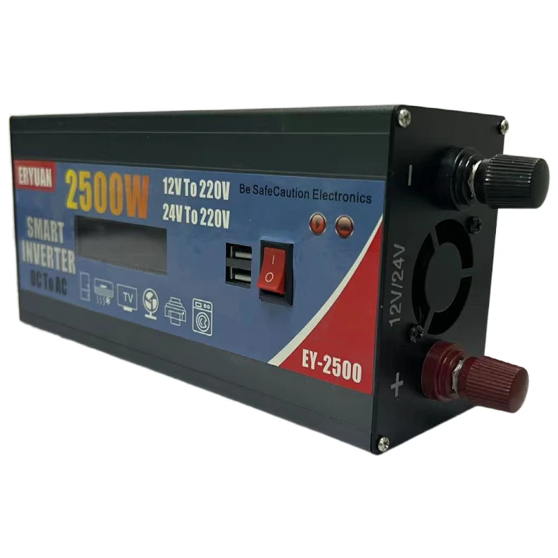 XY Doppia tensione DC24V 12V 48V 60V a AC 110V 220V Trasformatore nominale Inverter 1000W 1100W Convertitore DC-AC a onda di cruda corretti - immagine 4