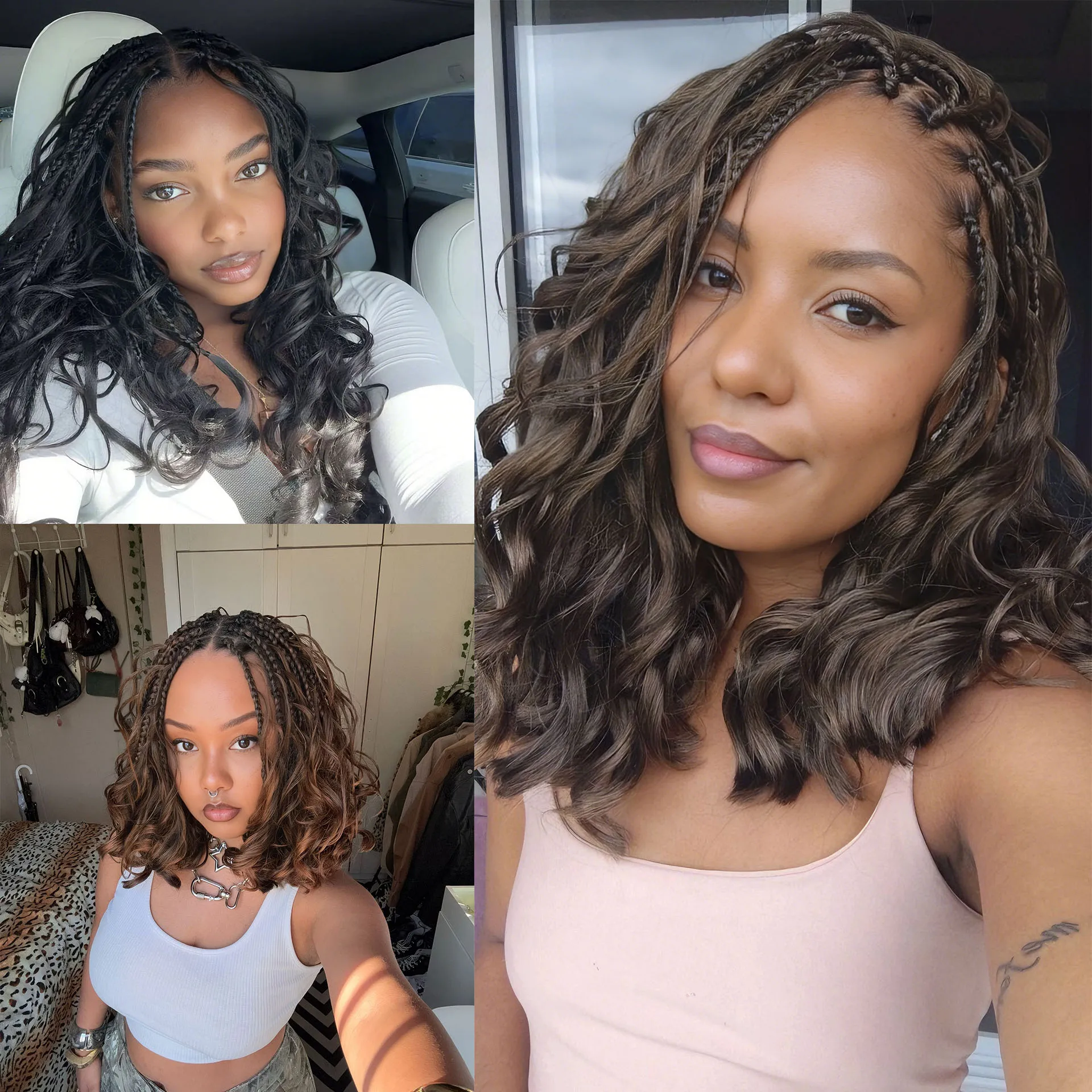 16Inch French Curls Braiding Hair Synthetic Spiral Curls Braids Hair Extensions Pre Stretched Loose Wave Braiding Hair For Women 6