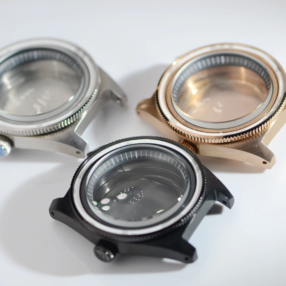 Enhanced 40mm Premium Watch Case with Mineral Glass for Bezel and Mod Accessories