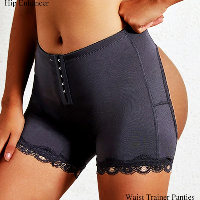 

Butt Lifting Panties Control Briefs Bottom Pushing Up Bum Underwear Hollow Out Body Shaper Panty with 3 Rows Hooks Front