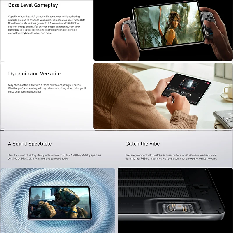 Gaming Tablet Global version Redmagic Gaming Tablet 9.06" Snapdragon 8 Elite 8200mAh large battery 165Hz 13MP
