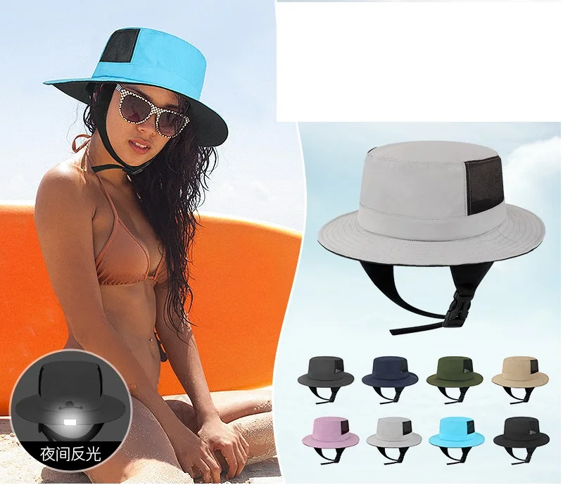 Sommer-Surfkappe für Outdoor-Aktivitäten, Klettern, Skateboarden, Schnelltrocknende Anglermütze mit Sonnenschutz für Wassersport – Detail 18