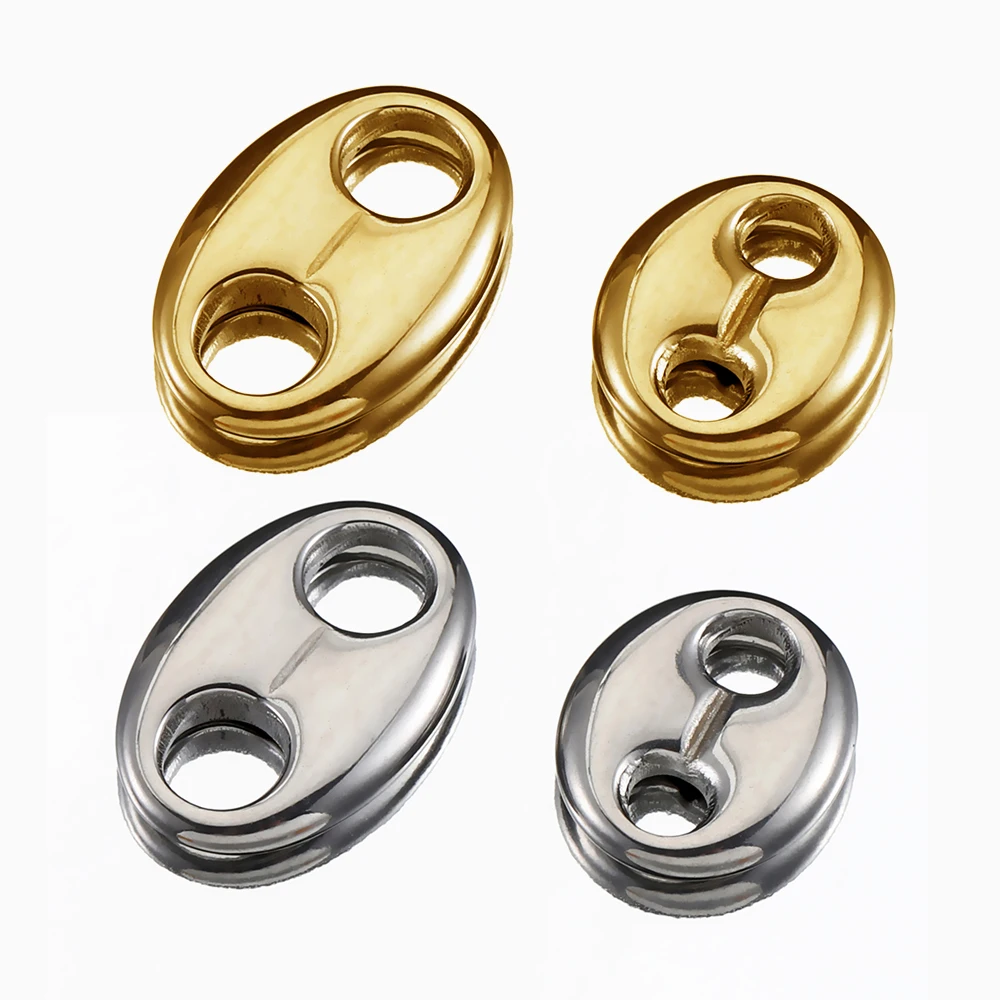 

10pcs Stainless Steel Coffee Bean Beads Charms Pendants Loose Bead for Bangle Anklet Necklace Clasps Jewelry Making DIY
