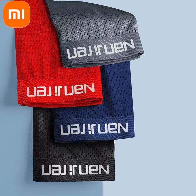 

4pcs New xiaomi YOUPIN Men's Ice Wire Mesh Panties Summer Breathable Comfortable Dry Boxer Sweat-wicking U Convex Underwear