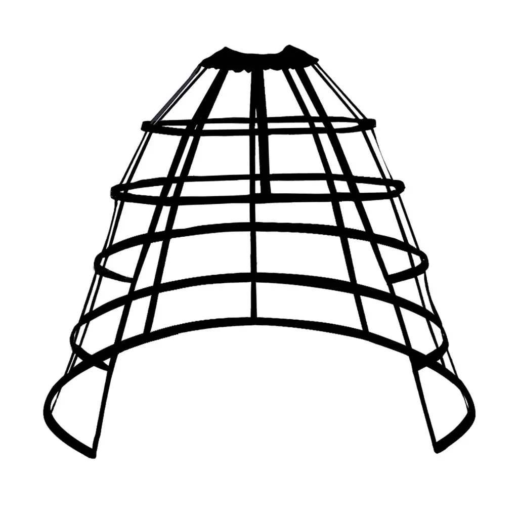 Women's Wedding Dress Pannier Petticoat Ruffle Technique Hoop Skirt Cage for Women Accessories Wedding Petticoat