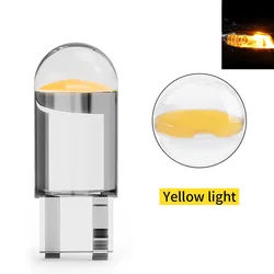 Premium LED Car Light Bulb - Canbus Glass COB 6000K, Multi - Color Options - 20 pcs (YELLOW)