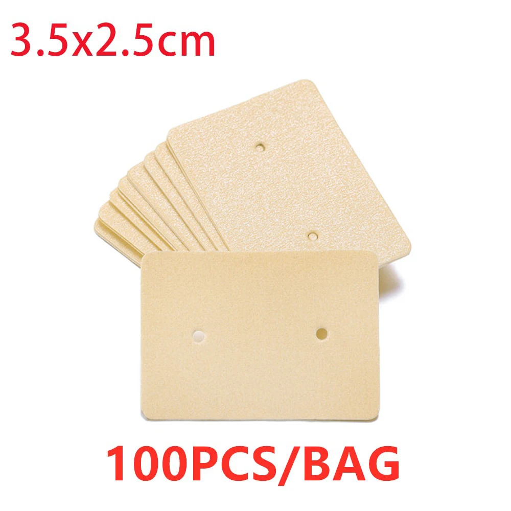 20/100pcs Mixed Style Earrings Cards Necklaces Ear Studs Display Cards Kraft Paper Hang Tag Card For DIY Jewelry Display Card 
