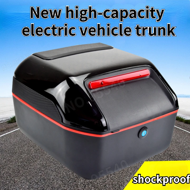 Electric vehicle rear seat storage box motorcycle tail box retro tram