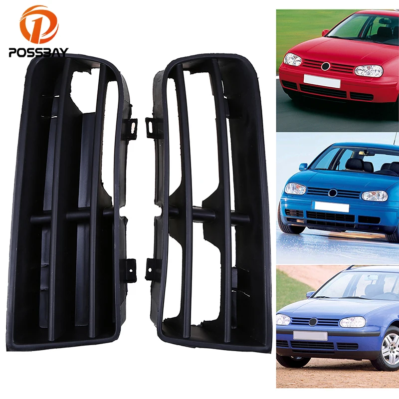 POSSBAY Front Lower Bumper Grille for VW Golf/Variant/4 Motion 1998 1999 2000 2001 2002 2003 2004 2005 2006 Foglamp Hood Grilles