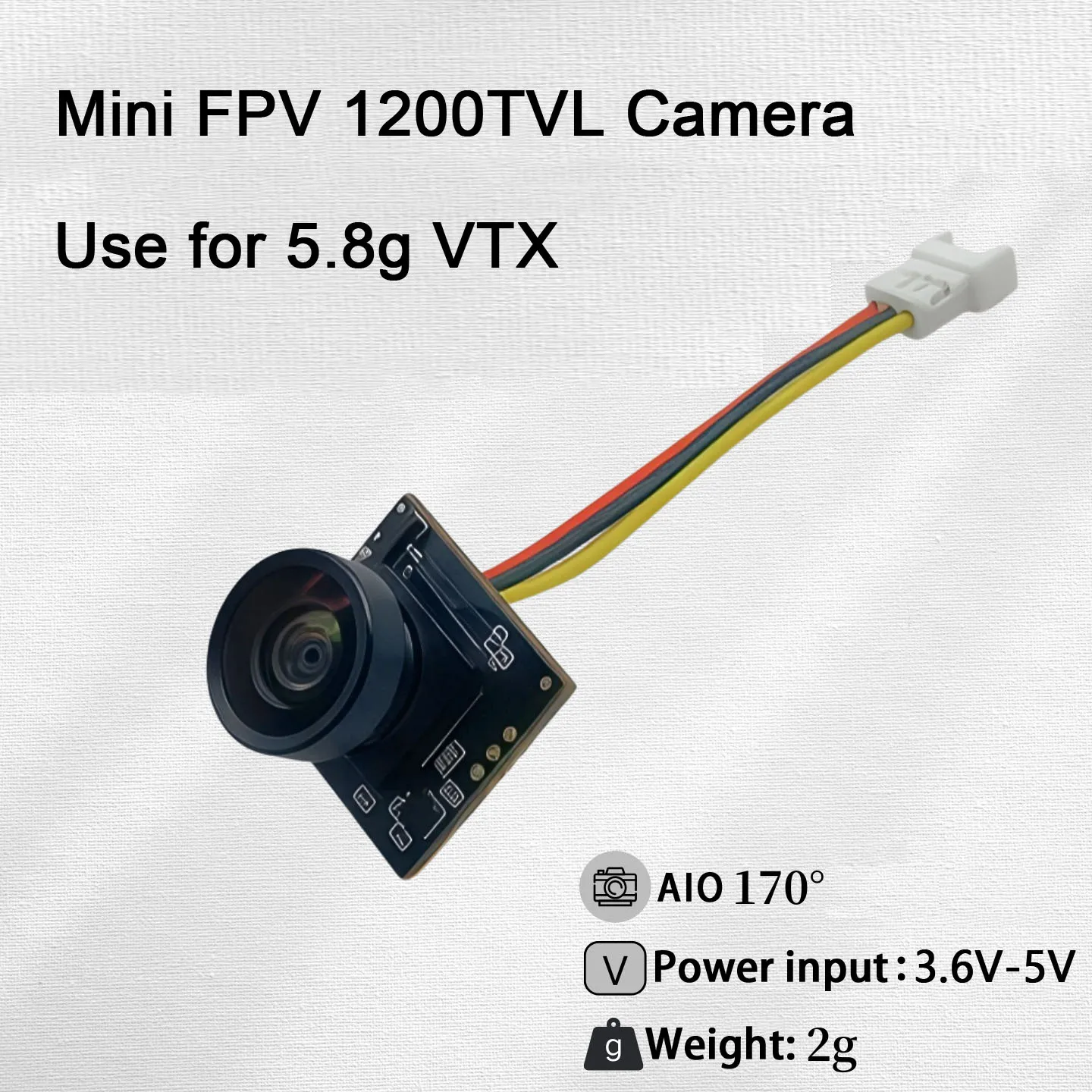 NEW product CMOS 1200TVL Mini FPV Camera Power 5V PAL 170