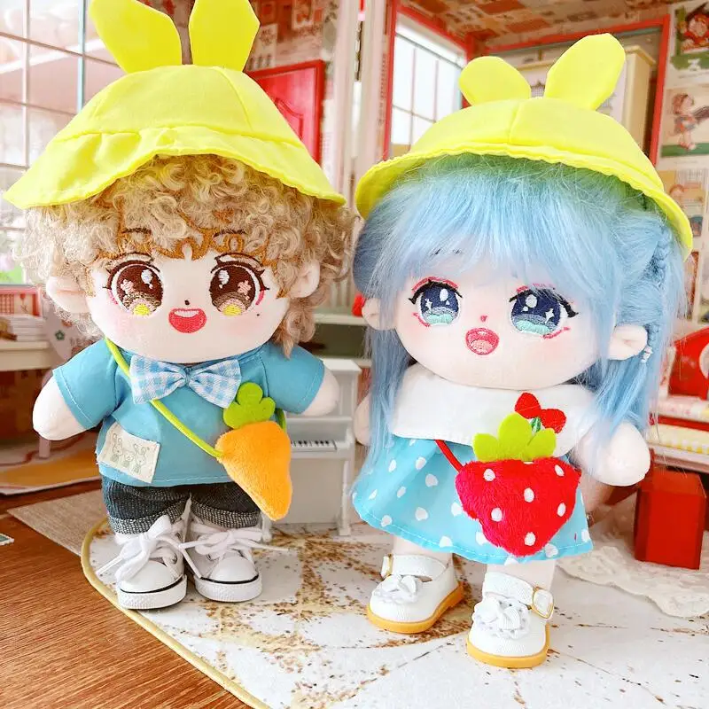 20cm Kawaii Student Spring Outing Suit Plush Doll Cute Stuffed Fat Body Naked Cotton Doll Soft DIY Toys for Girls Kid Fans Gifts outdoor men military fleece jacket spring winter army fans tactics zipper sweater pullover warm liner hiking coats training tops